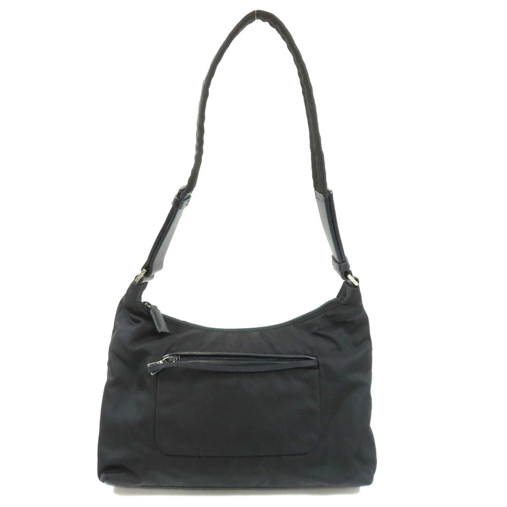 Prada Tessuto Plate Crossbody Shoulder Bag Black